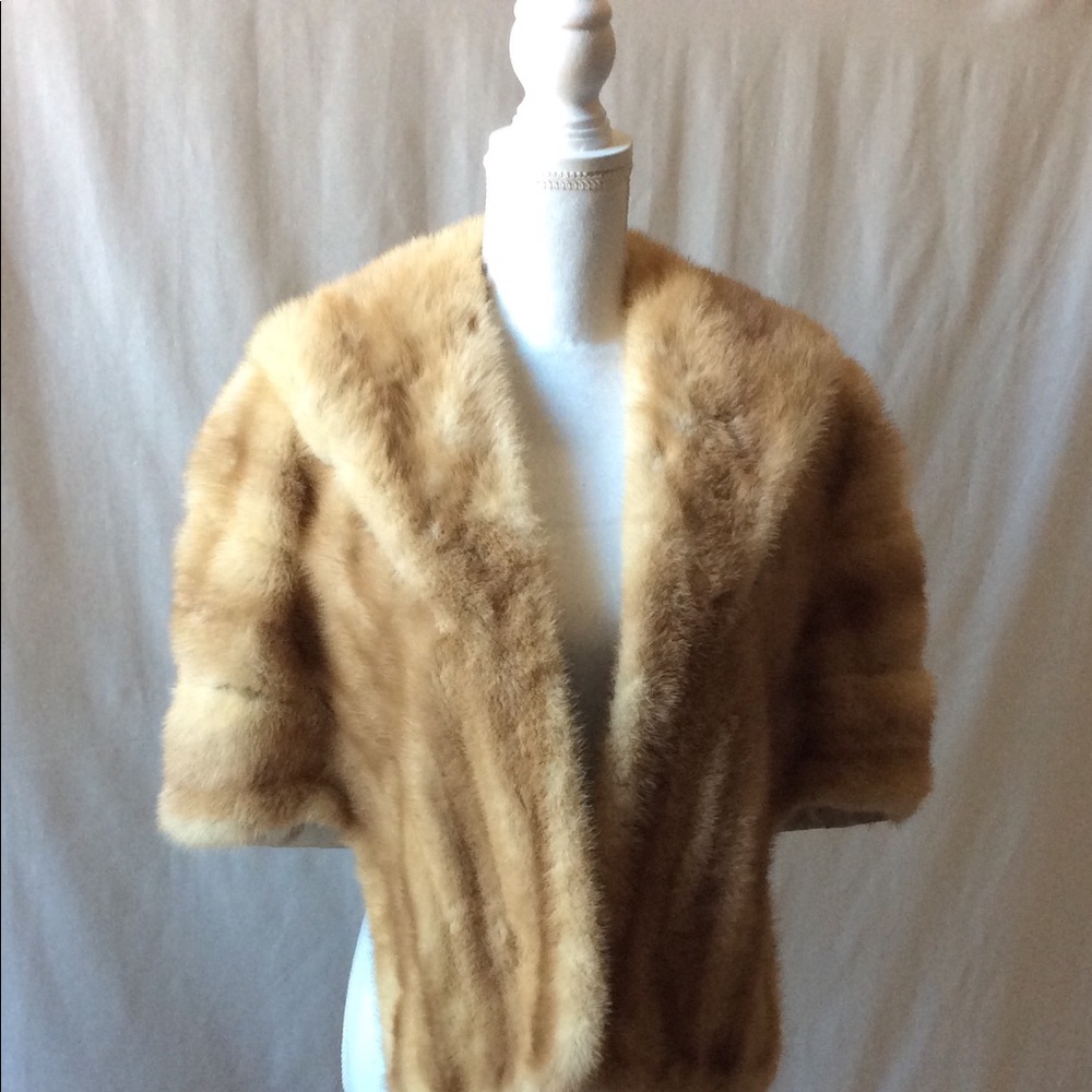 Vintage 1950s Genuine Fur Stole, Monnig's Fur Wrap